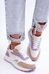 Women's Platform Sports Shoes White-Purple Henley