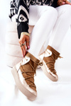 Insulated Suede Snow Boots Camel Clarem 