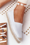 Espadryle Skórzane Pleciona Podeszwa Big Star Białe HH274506