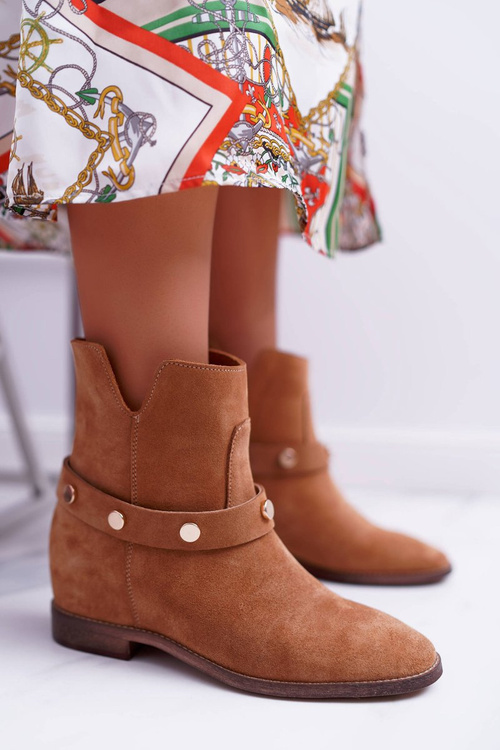 Women's Boots Laura Messi 1890 Leather Suede Camel Darmah