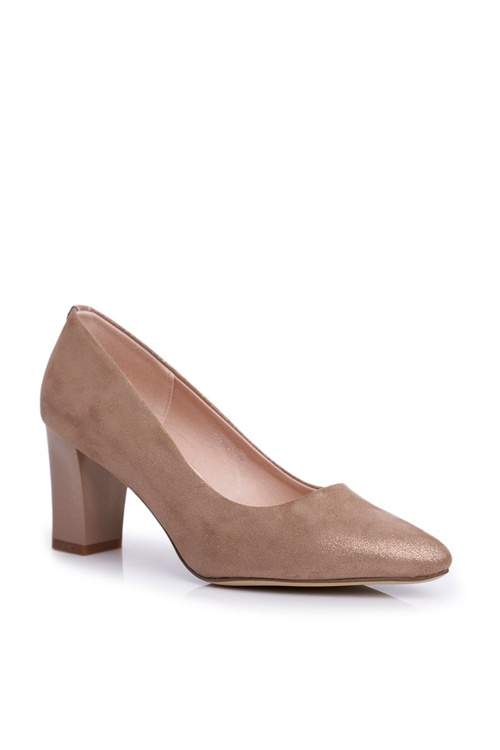 Sergio Leone PB403 High Stiletto pumps Shiny Beige