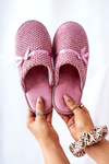 Women's Slippers With Bow Pink Evira