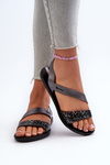 Sandały Damskie Czarno-Srebrne 82429 Ipanema Vibe Sandal Fem