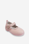 Children's Leather Ballerinas With Flower Pink Cobi