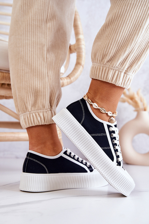 Low Sneakers On Platform Black Mischa