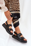 Women's Platform And Wedge Sandals With Buckles Black Genorre