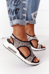 Wedge Slip-On Sandals Silver With Glitter Zoey