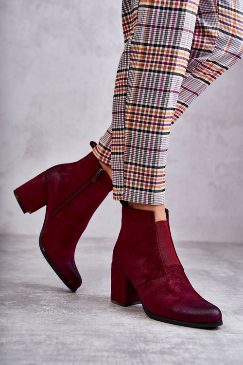 Classic Suede Booties La.Fi 260035WI-SU Burgundy