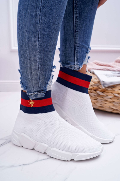 Women's Sports Shoes High Sock White Deloram