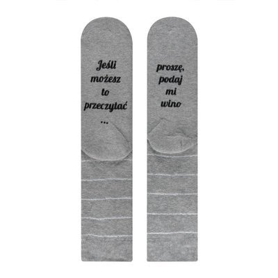 Women's SOXO Socks "If you can read this please pass me the wine".