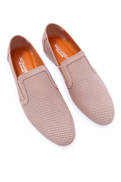 Beige Bednarek Munero Men's Slide-on Mokassins