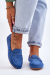 Women's Classic Suede Loafers Blue Ivana