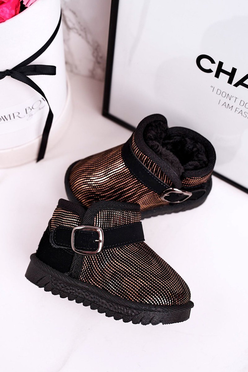 Children's Snow Boots With Fur Golden Black Dreamy