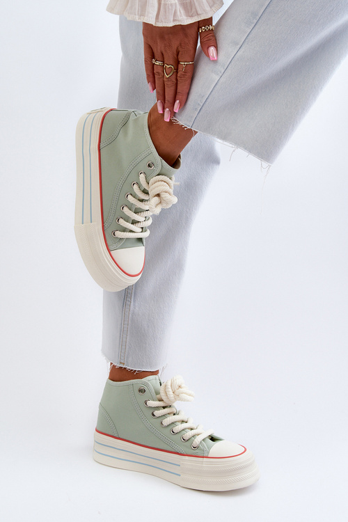 Women's Platform Sneakers Mint Aineri