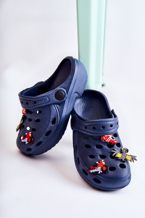 Children's Blue Crocs Foam Slippers Navy Sailor