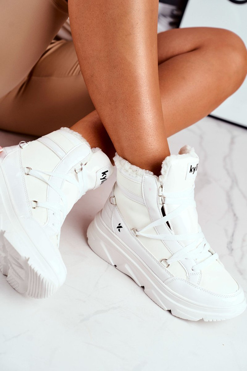 Damskie Sneakersy Śniegowce Białe Missy
