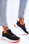 Classic Women's Sport Lace-Up Shoes Black and Orange Darla