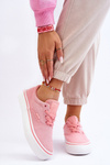 Fabric Sneakers On The Platform Big Star LL274147 Pink