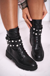 Women's Insulated Boots With Pearls Black Mishigan