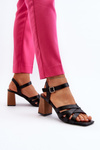 Women's Black Wedge Sandals Opifiana