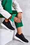 Women's Leather Sport Shoes Black Camrose