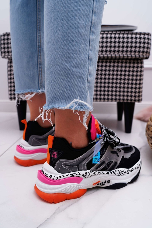 Sportowe Damskie Buty Czarne Focus