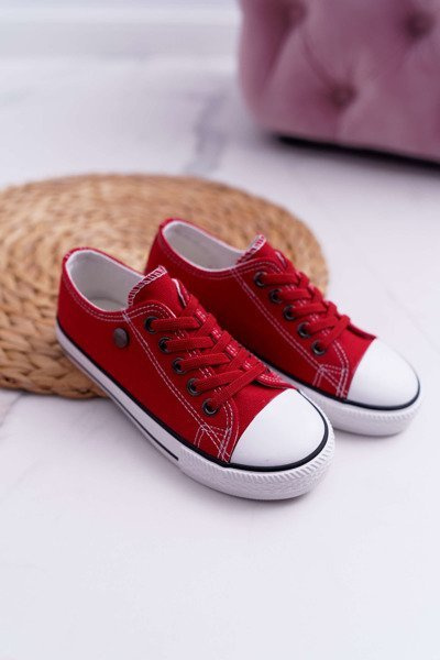 Youth Sneakers Women's Shoes Red Justika