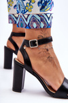 Women's Classic Sandals On Heel Black Treada