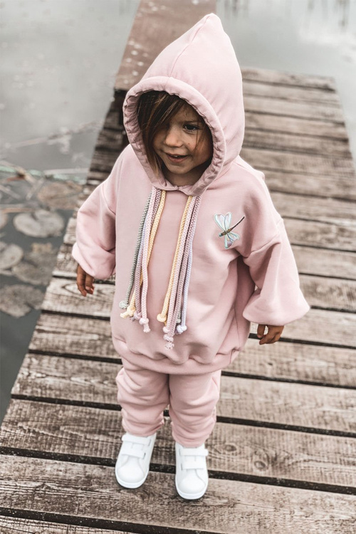 Children's Sneakers With Velcro White-Rose Gold Cute Girl