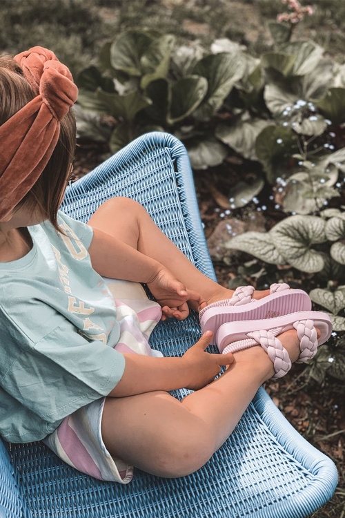 Children's Sandals With Drawstring Purple Cutie-Pie