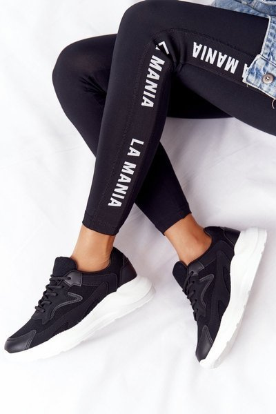 Women's Sneakers On A Chunky Sole Black Delusion