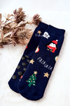 Socks Anti-slip Mix Christmas 2 Navy