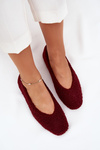 Women's Ballerinas With Sheepskin Bordeaux Zimira