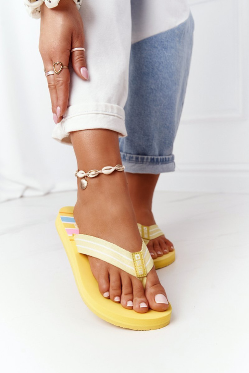 Women's Sliders Flip-Flops Big Star HH274A055 Yellow