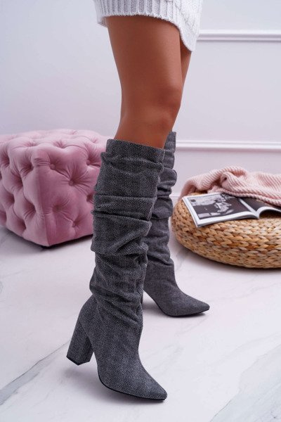 Knee-high Women's Stiletto Boots Grey Termen
