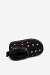 Children's snow boots with flowers black Gracina