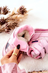 Insulated Snow Boots Zipper Pink Hesiera