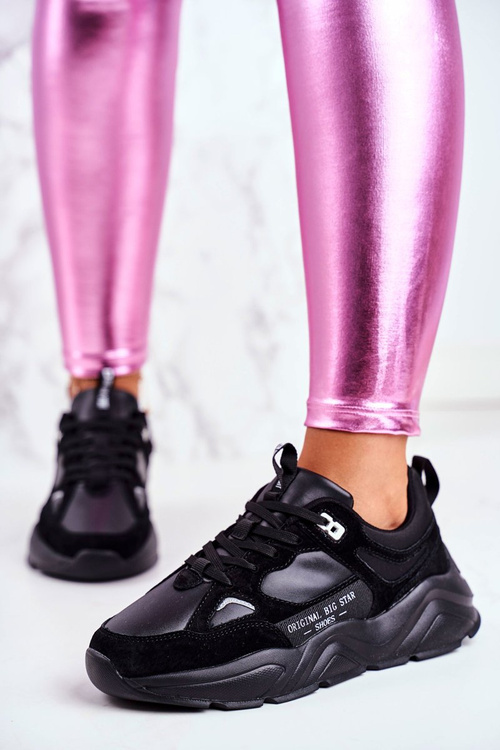 Women's Sport Shoes Sneakers Big Star GG274654 Black