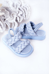 Children's Sandals With Drawstring Blue Cutie-Pie
