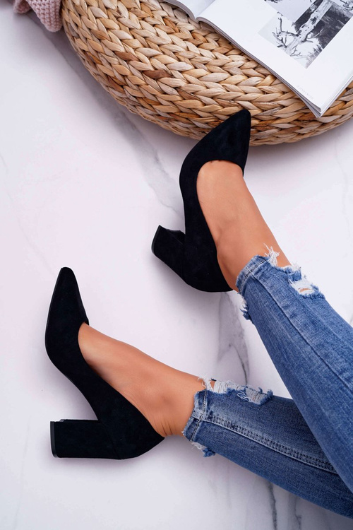 Women's Stiletto High Boots Suede Black Femmini