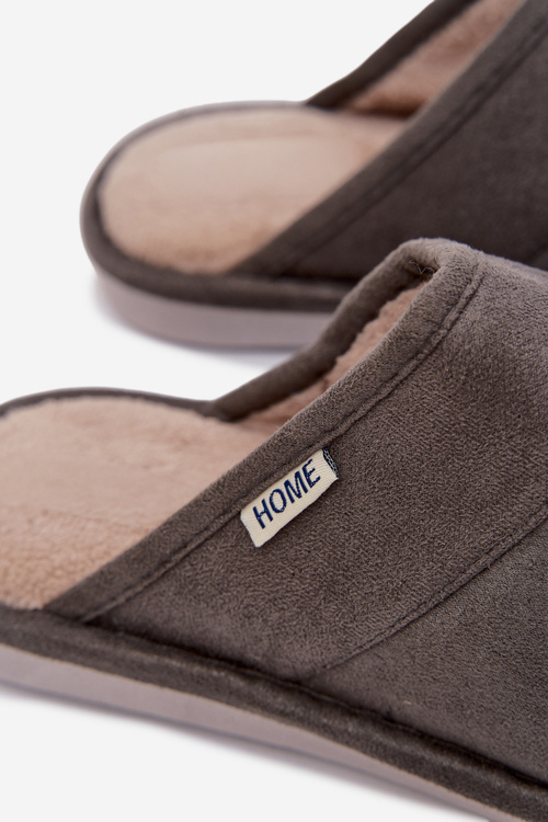 Men's slippers dark gray Selomir