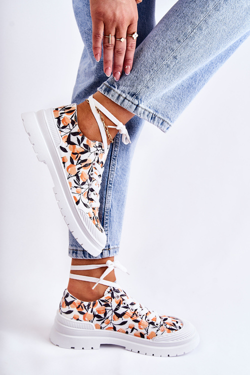 Low Sneakers Tied in Fruit White Amissa