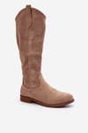 S.Barski HY66-132 Women's Beige Laced Boots