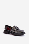 Black Women's Patent Leather Moccasins Fidodia