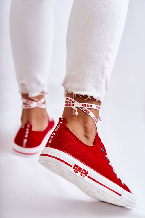 Women's Material Sneakers Big Star KK274104 Red