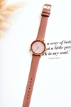 Women's Watch On A Leather Belt Giorgio & Dario Dirty Pink