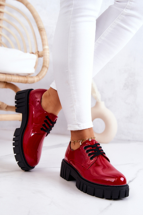 Fashionable Lacquered Shoes La.Fi 210013R-LA Red