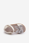 Children's Sandals With Bow Velcro Fastening White Wistala