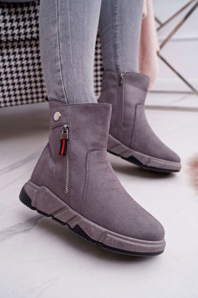 Women's Sports Boots Warmed Gray SJ1938 Nefera