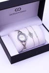 Giorgio Dario Set Silver Watch Two Bracelets